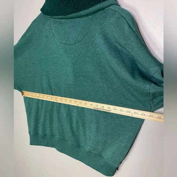 American Eagle Green sweatshirt XL Sherpa collar Super Soft Goblin Gremlincore - Picture 6 of 7